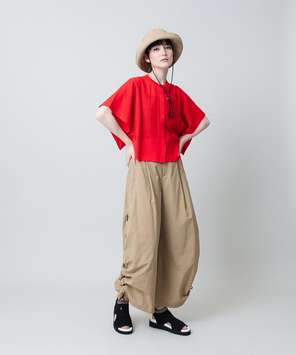 RSLHB03430 TRUNK HIROKO KOSHINO(ヒロココシノ) サイドドロストボリュームパンツ/洗える ベージュ