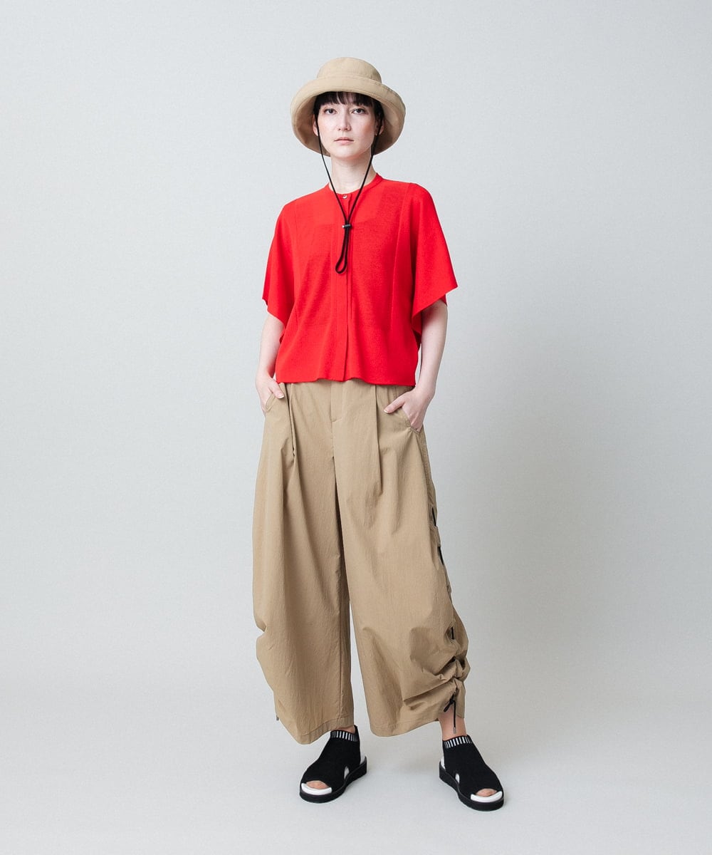 RSLHB03430 TRUNK HIROKO KOSHINO(ヒロココシノ) サイドドロストボリュームパンツ/洗える ベージュ