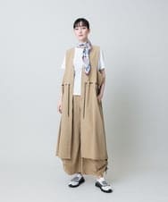 RSLHB03430 TRUNK HIROKO KOSHINO(ヒロココシノ) サイドドロストボリュームパンツ/洗える ベージュ