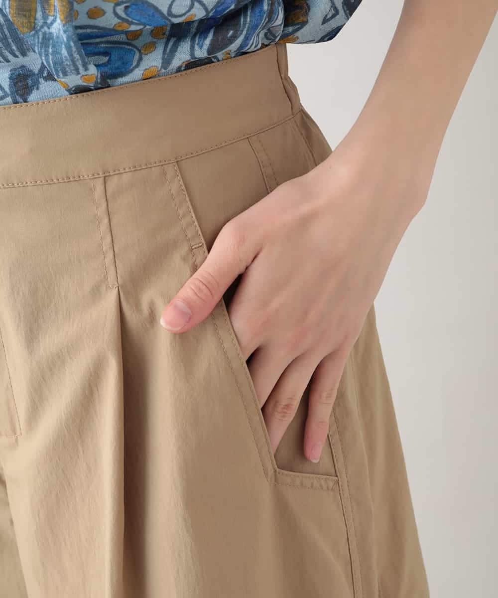 RSLHB03430 TRUNK HIROKO KOSHINO(ヒロココシノ) サイドドロストボリュームパンツ/洗える ベージュ