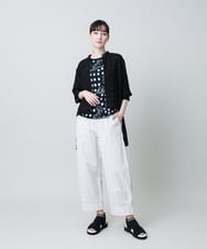 RSLHB12430 TRUNK HIROKO KOSHINO(ヒロココシノ) ライトデニムデザインパンツ/洗える ホワイト