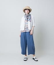 RSLHB18390 TRUNK HIROKO KOSHINO(ヒロココシノ) ニュアンスカラーコクーンパンツ/洗える ブルー