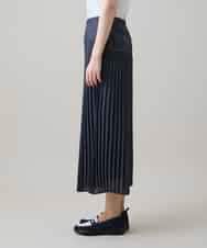 RSLHE07530 TRUNK HIROKO KOSHINO(ヒロココシノ) 異素材ジョイントプリーツデニムパンツ/洗える ブルー