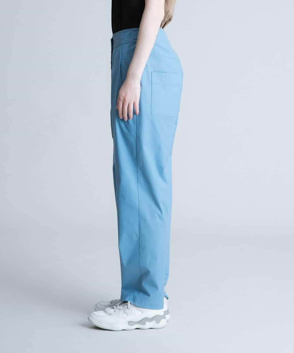 RSLHQ08340 TRUNK HIROKO KOSHINO(ヒロココシノ) 【洗濯機で洗える】コットンキュプラストレッチパンツ ライトブルー