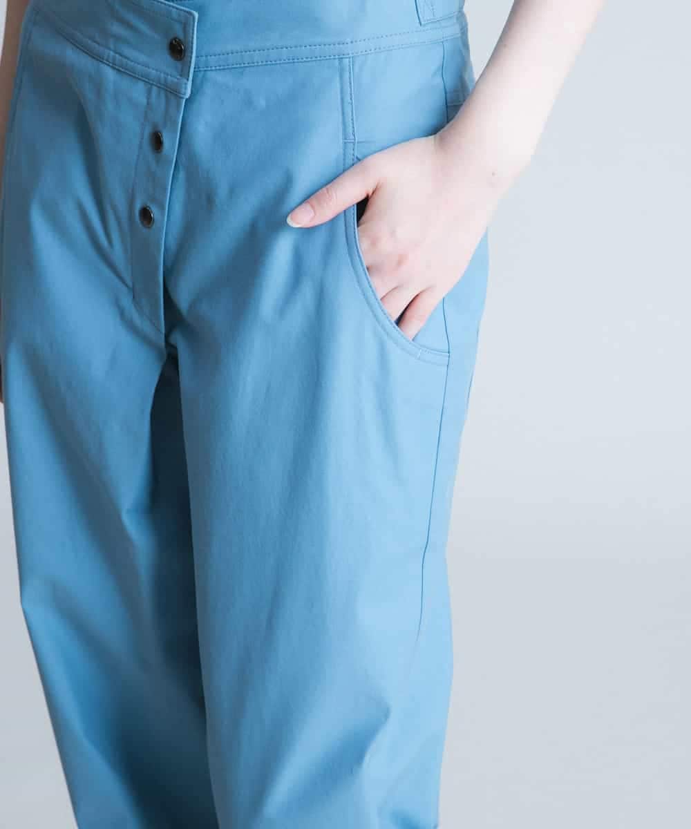 RSLHQ08340 TRUNK HIROKO KOSHINO(ヒロココシノ) 【洗濯機で洗える】コットンキュプラストレッチパンツ ライトブルー