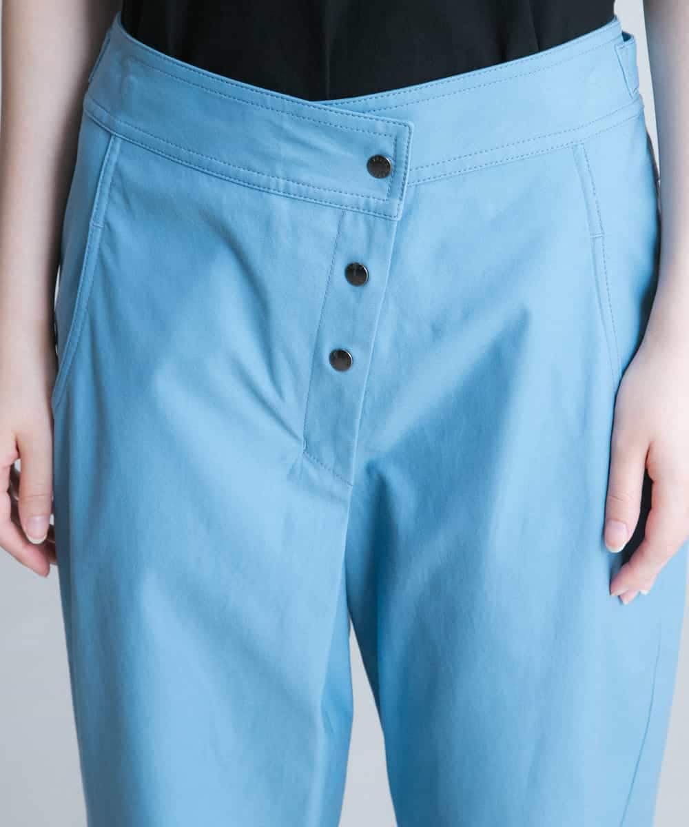 RSLHQ08340 TRUNK HIROKO KOSHINO(ヒロココシノ) 【洗濯機で洗える】コットンキュプラストレッチパンツ ライトブルー