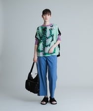 RSLHT14360 TRUNK HIROKO KOSHINO(ヒロココシノ) 【洗濯機で洗える】デニムライクソフトワイドパンツ ピンク