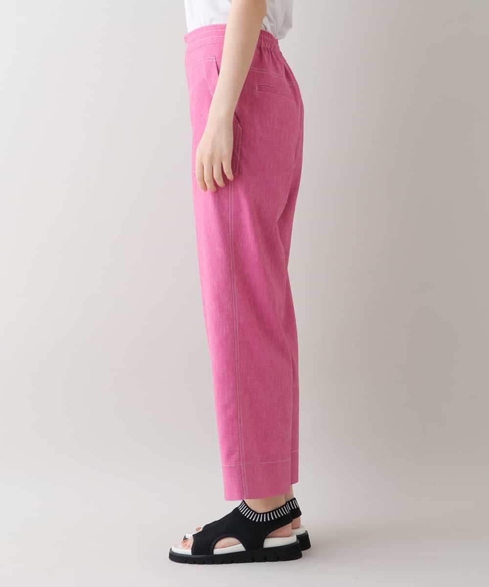RSLHT14360 TRUNK HIROKO KOSHINO(ヒロココシノ) 【洗濯機で洗える】デニムライクソフトワイドパンツ ピンク