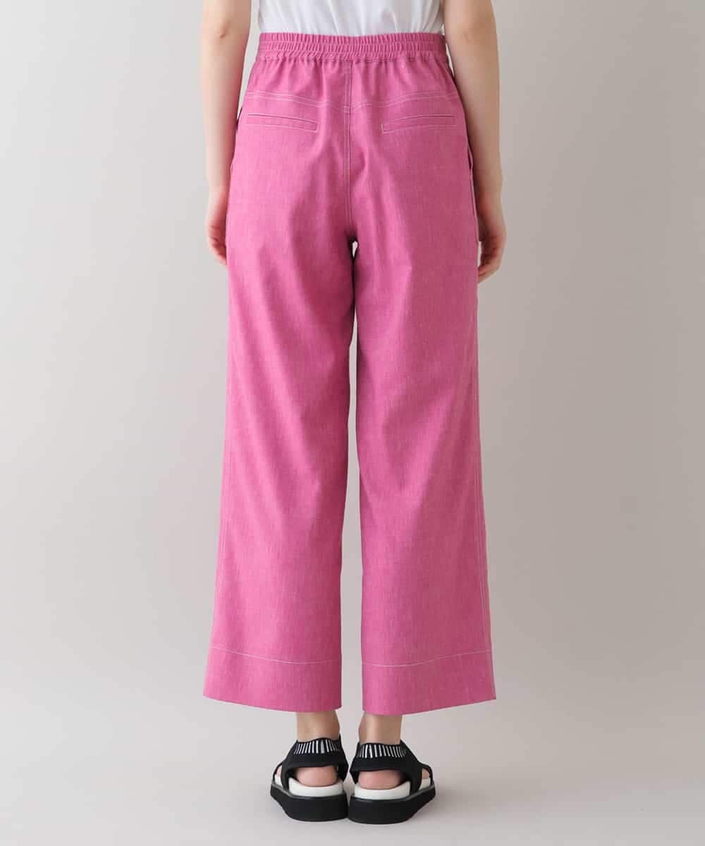 RSLHT14360 TRUNK HIROKO KOSHINO(ヒロココシノ) 【洗濯機で洗える】デニムライクソフトワイドパンツ ピンク