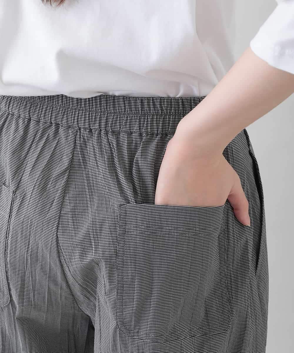 RSLIB14560 TRUNK HIROKO KOSHINO(ヒロココシノ) ギンガムチェックデザインパンツ/洗える ダークグレー