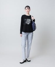 RSLJE09360 TRUNK HIROKO KOSHINO(ヒロココシノ) 3Dデニムハイテンションパンツ/洗える ネイビー