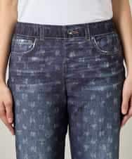 RSLJE09360 TRUNK HIROKO KOSHINO(ヒロココシノ) 3Dデニムハイテンションパンツ/洗える ネイビー