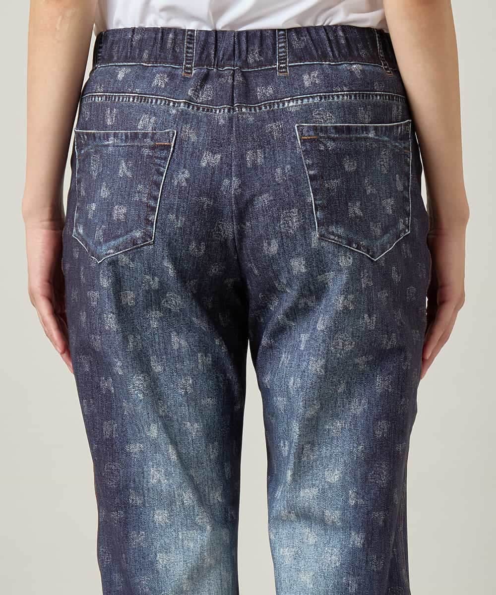 RSLJE09360 TRUNK HIROKO KOSHINO(ヒロココシノ) 3Dデニムハイテンションパンツ/洗える ネイビー