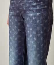 RSLJE09360 TRUNK HIROKO KOSHINO(ヒロココシノ) 3Dデニムハイテンションパンツ/洗える ネイビー