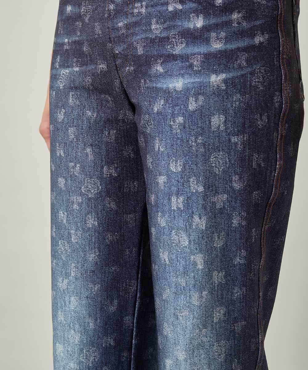 RSLJE09360 TRUNK HIROKO KOSHINO(ヒロココシノ) 3Dデニムハイテンションパンツ/洗える ネイビー