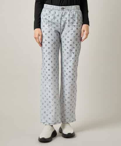 RSLJE09360 TRUNK HIROKO KOSHINO 3Dデニムハイテンションパンツ/洗える