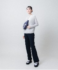 RSLJE16340 TRUNK HIROKO KOSHINO(ヒロココシノ) トリコットリブストレッチイージーパンツ/洗える ブルー
