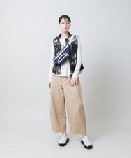 RSLJE17360 TRUNK HIROKO KOSHINO(ヒロココシノ) かすれドットコクーンチノパンツ/洗える ベージュ