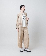 RSLJE17360 TRUNK HIROKO KOSHINO(ヒロココシノ) かすれドットコクーンチノパンツ/洗える ベージュ