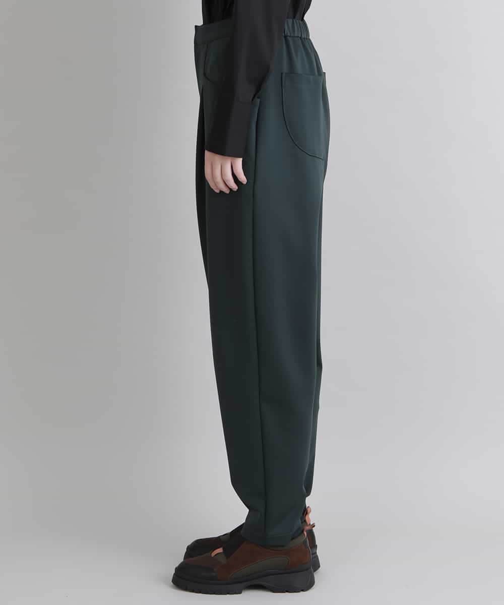 RSLJQ39360 TRUNK HIROKO KOSHINO(ヒロココシノ) 【洗濯機で洗える】ボリュームカットソーパンツ グリーン