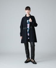 RSLJT21360 TRUNK HIROKO KOSHINO(ヒロココシノ) 【洗濯機で洗える】ストレッチレザースリムパンツ ブラック