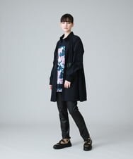 RSLJT21360 TRUNK HIROKO KOSHINO(ヒロココシノ) 【洗濯機で洗える】ストレッチレザースリムパンツ ブラック
