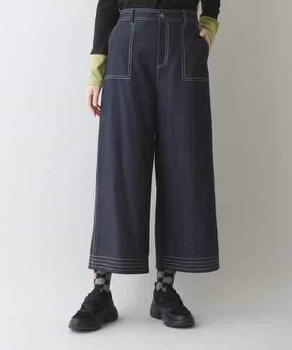 RSLJT32390  【洗濯機で洗える】デニムライクワイドシルエットパンツ