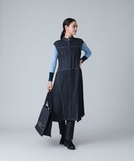 RSLJT43490 TRUNK HIROKO KOSHINO(ヒロココシノ) 【洗濯機で洗える】ハイテンションツイルHKロゴパンツ グレー