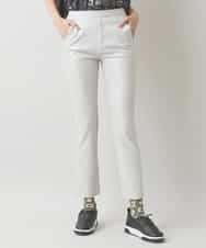 RSLJW12360 TRUNK HIROKO KOSHINO(ヒロココシノ) メタリックプリントストレッチパンツ/洗える ライトグレー