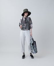 RSLJX27340 TRUNK HIROKO KOSHINO(ヒロココシノ) 裾カフスストレッチパンツ/洗える ライトグレー