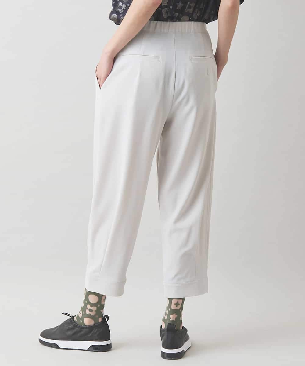 RSLJX27340 TRUNK HIROKO KOSHINO(ヒロココシノ) 裾カフスストレッチパンツ/洗える ライトグレー