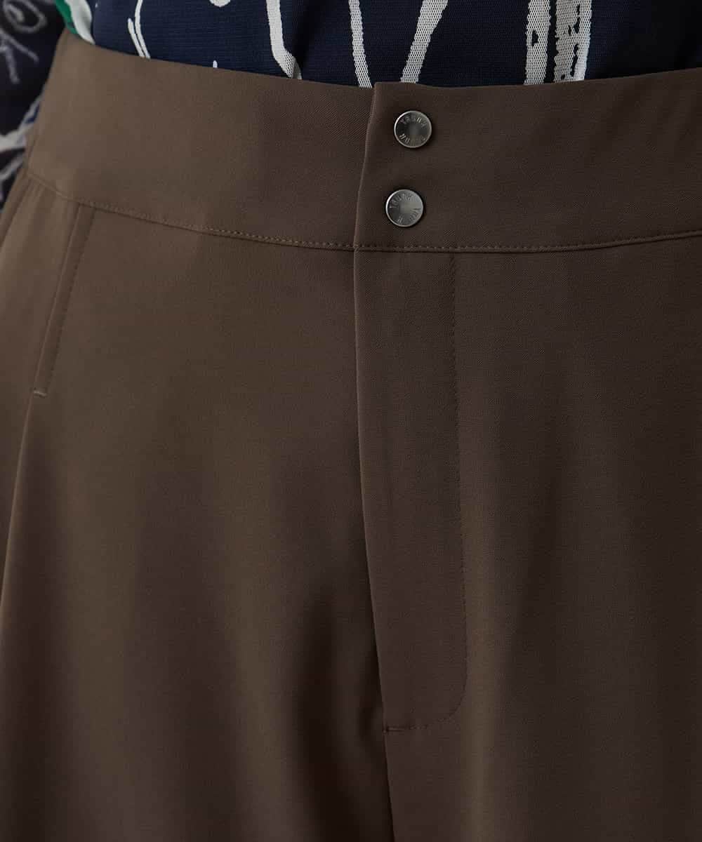RSLLB13390 TRUNK HIROKO KOSHINO(ヒロココシノ) タックドレープセミワイドパンツ/洗える カーキ