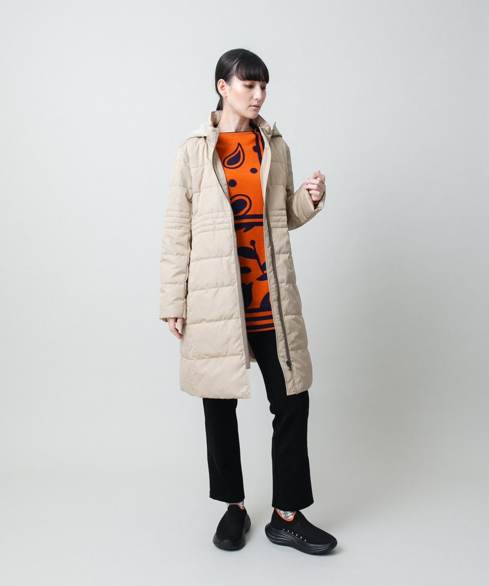 RSPAE12430 TRUNK HIROKO KOSHINO(ヒロココシノ) 幾何ペイズリーボックスシルエットチュニック/日本製/洗える ブルー