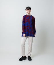 RSPAE12430 TRUNK HIROKO KOSHINO(ヒロココシノ) 幾何ペイズリーボックスシルエットチュニック/日本製/洗える ブルー