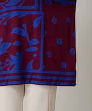 RSPAE12430 TRUNK HIROKO KOSHINO(ヒロココシノ) 幾何ペイズリーボックスシルエットチュニック/日本製/洗える ブルー