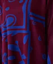 RSPAE12430 TRUNK HIROKO KOSHINO(ヒロココシノ) 幾何ペイズリーボックスシルエットチュニック/日本製/洗える ブルー