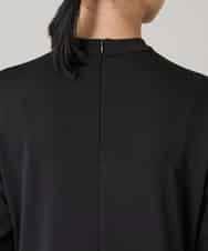 RSPAE19690 TRUNK HIROKO KOSHINO(ヒロココシノ) 小付きドット切り替えプリントコンビワンピース/洗える ブラック