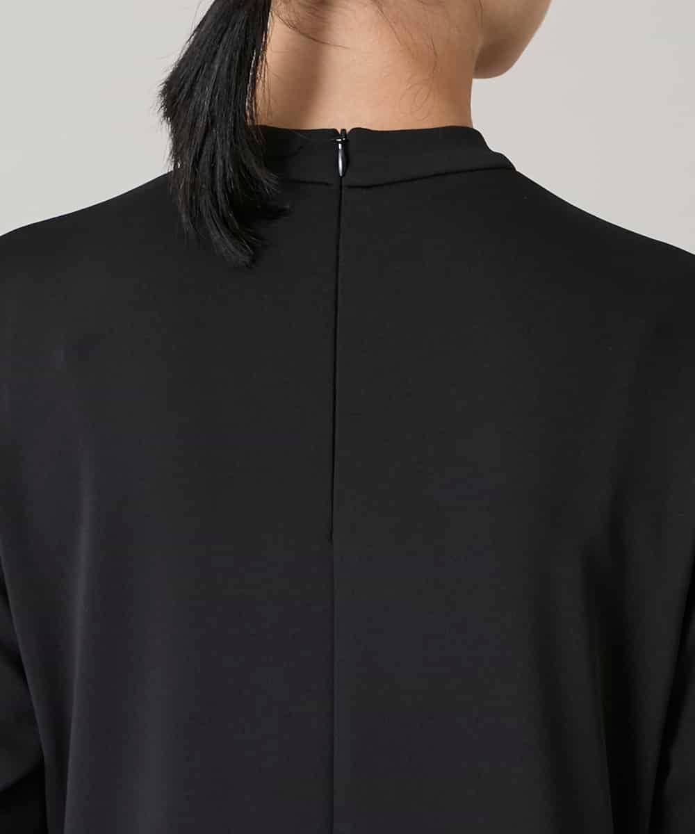 RSPAE19690 TRUNK HIROKO KOSHINO(ヒロココシノ) 小付きドット切り替えプリントコンビワンピース/洗える ブラック