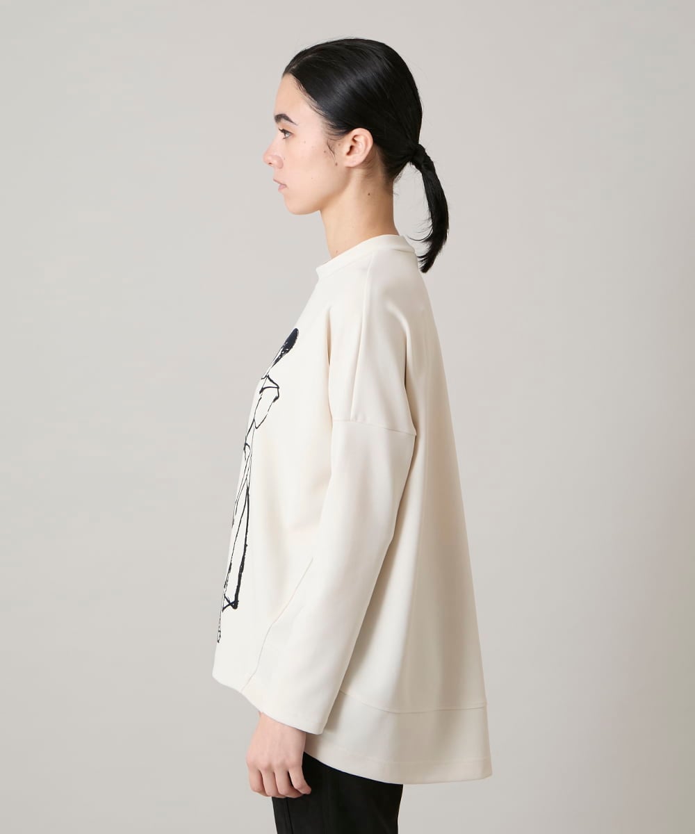 RSPAE31430 TRUNK HIROKO KOSHINO(ヒロココシノ) イラストデザインダンボールチュニック/日本製/洗える ベージュ