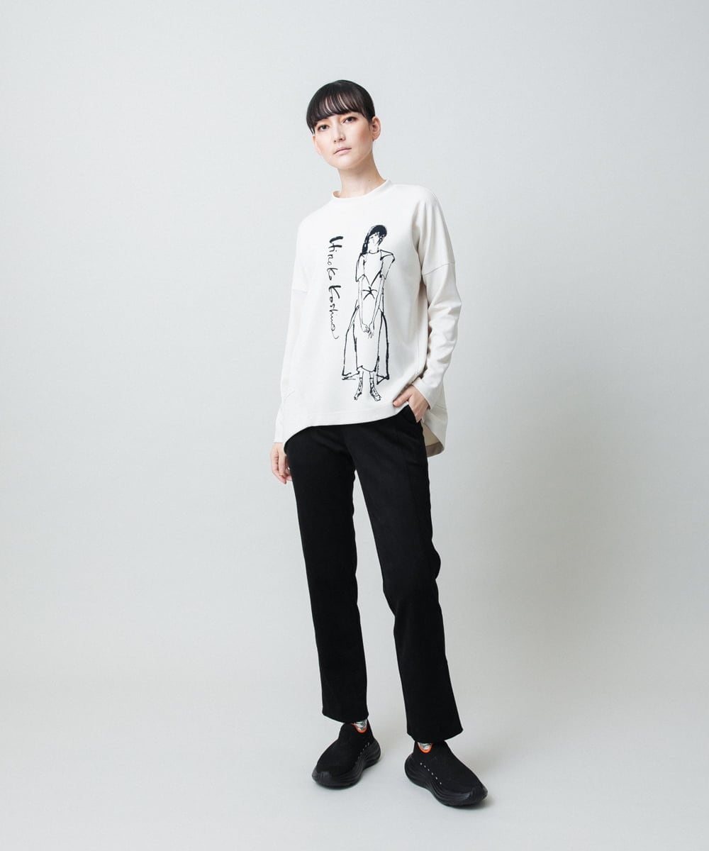 RSPAE31430 TRUNK HIROKO KOSHINO(ヒロココシノ) イラストデザインダンボールチュニック/日本製/洗える ベージュ