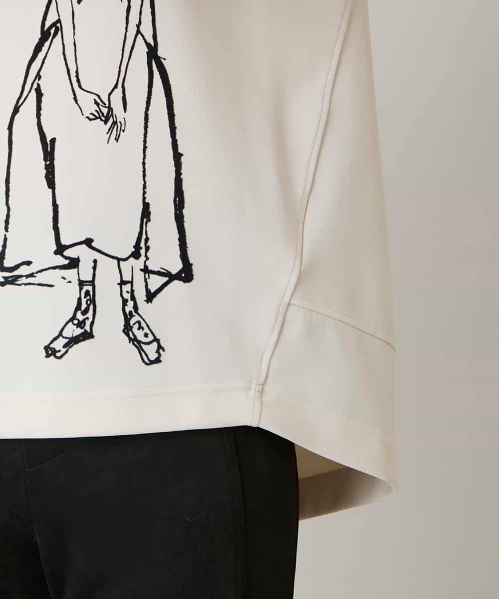 RSPAE31430 TRUNK HIROKO KOSHINO(ヒロココシノ) イラストデザインダンボールチュニック/日本製/洗える ベージュ