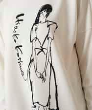 RSPAE31430 TRUNK HIROKO KOSHINO(ヒロココシノ) イラストデザインダンボールチュニック/日本製/洗える ベージュ