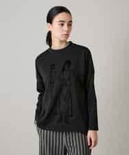 RSPAE31430 TRUNK HIROKO KOSHINO(ヒロココシノ) イラストデザインダンボールチュニック/日本製/洗える ブラック