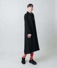 RSPAE32560 TRUNK HIROKO KOSHINO(ヒロココシノ) ハイネックジャージーワンピース /日本製/洗える ブラック