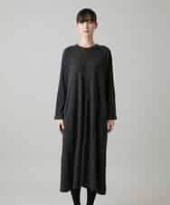RSPAH10590 TRUNK HIROKO KOSHINO(ヒロココシノ) ステッチアクセントAラインワンピース ダークグレー