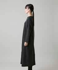 RSPAH10590 TRUNK HIROKO KOSHINO(ヒロココシノ) ステッチアクセントAラインワンピース ダークグレー