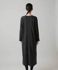 RSPAH10590 TRUNK HIROKO KOSHINO(ヒロココシノ) ステッチアクセントAラインワンピース ダークグレー