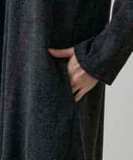 RSPAH10590 TRUNK HIROKO KOSHINO(ヒロココシノ) ステッチアクセントAラインワンピース ダークグレー