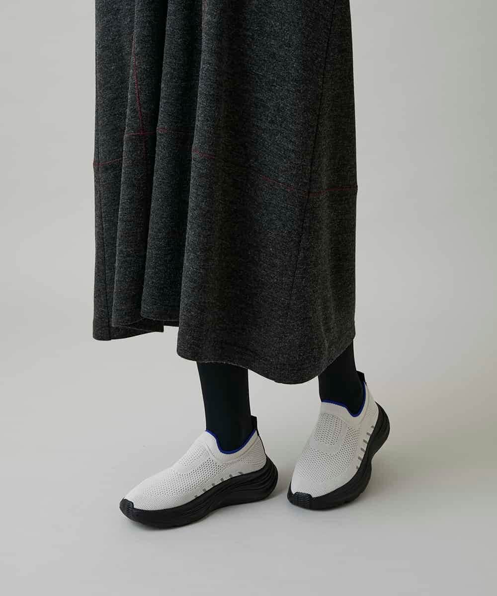 RSPAH10590 TRUNK HIROKO KOSHINO(ヒロココシノ) ステッチアクセントAラインワンピース ダークグレー