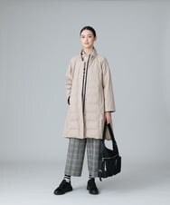 RSPAW15390 TRUNK HIROKO KOSHINO(ヒロココシノ) 【洗える】パネルボーダーハイネックチュニック ベージュ